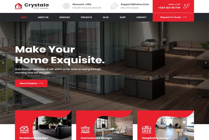 Responsive Free Interior Design Website Templates Templates Hub